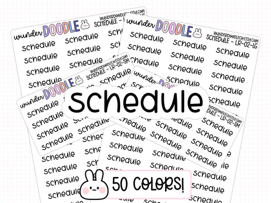 Schedule Planner Stickers | LR-02