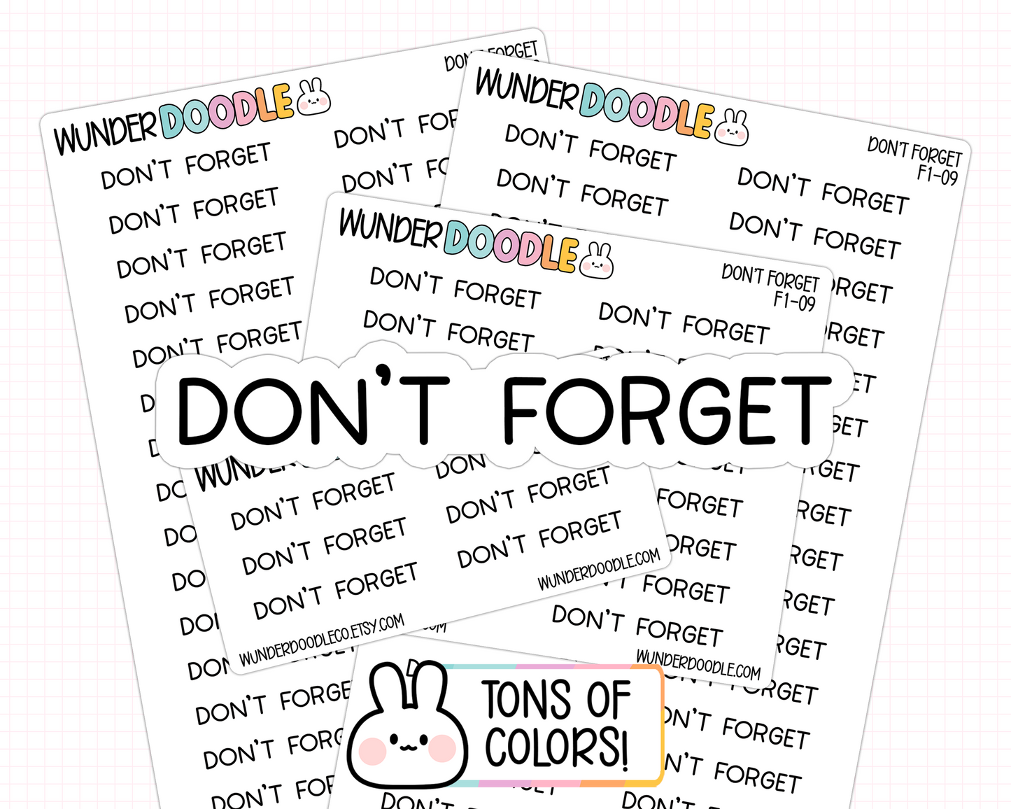 Don't Forget Planner Stickers | F1-09
