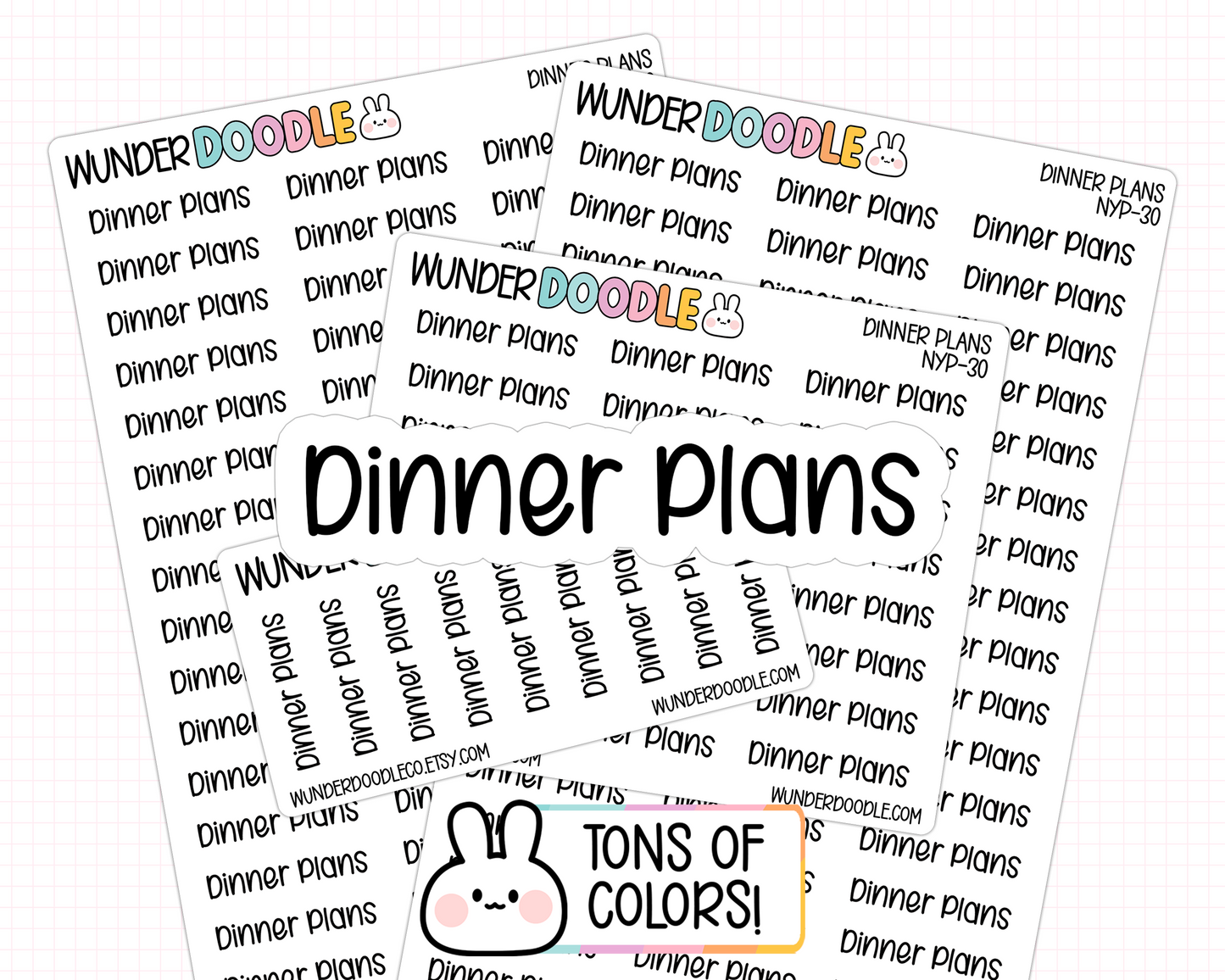 Dinner Plans Planner Stickers | NYP-30