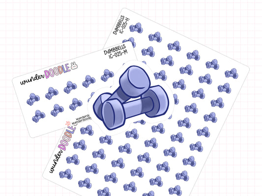 Dumbbells Planner Stickers | IC-025