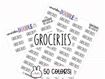 Groceries Planner Stickers | SC-014