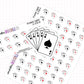 Playing Cards Planner Stickers | IC-078