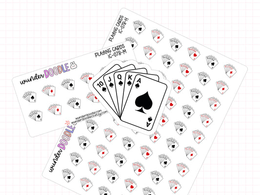 Playing Cards Planner Stickers | IC-078