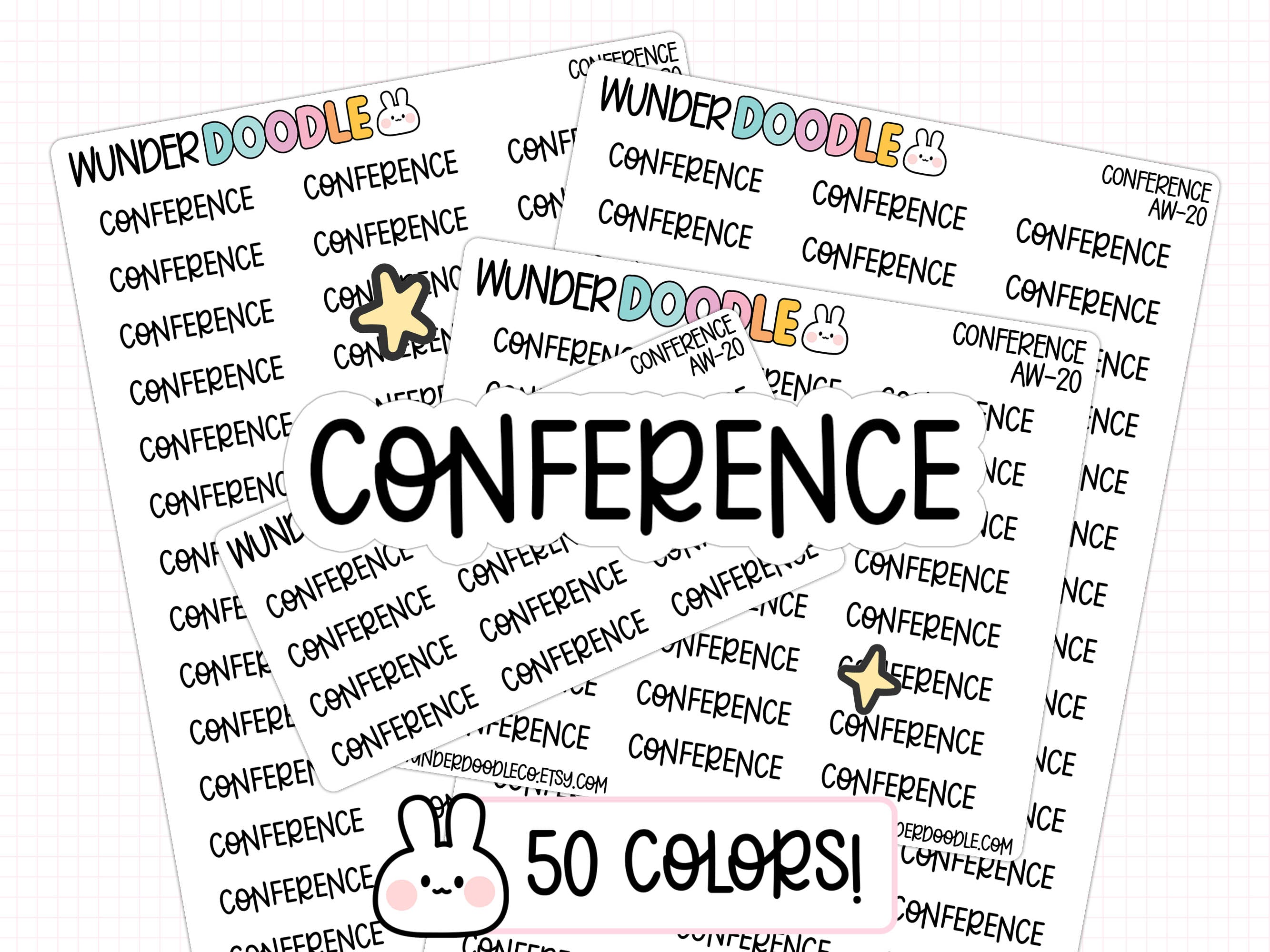Conference Planner Stickers | AW-20 – wunderdoodle