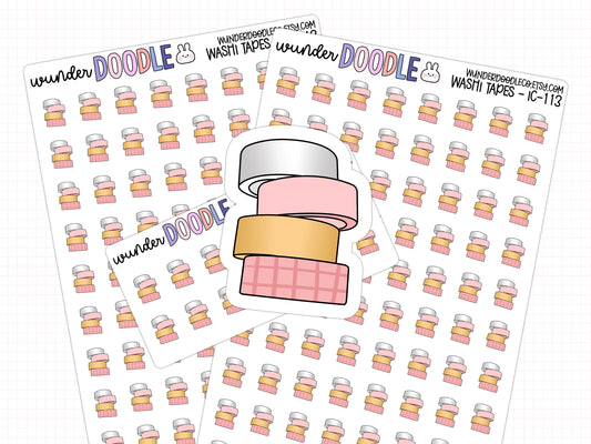 Washi Tape Icon Planner Stickers | IC-0113