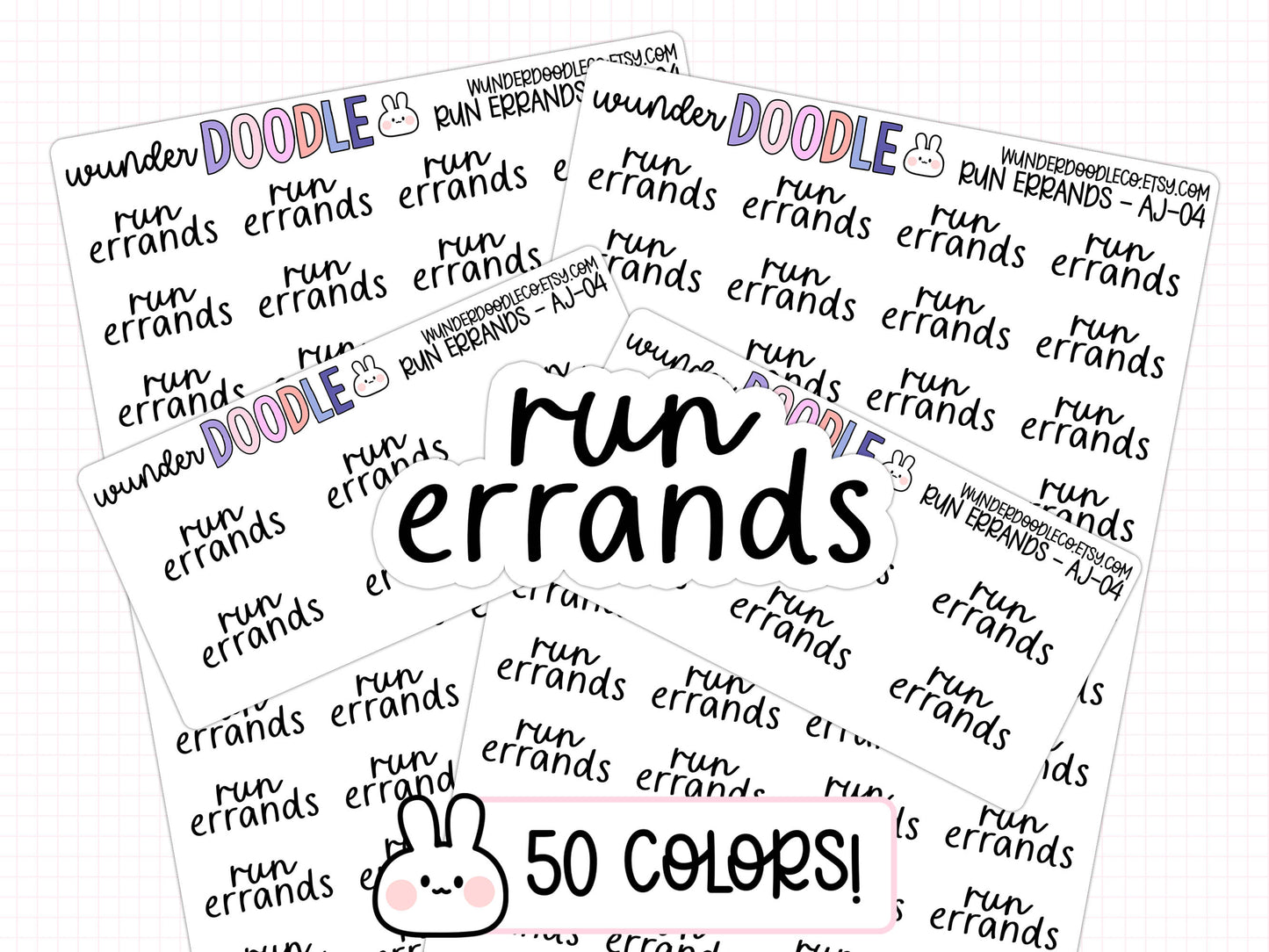 Run Errands Planner Stickers | AJ-04