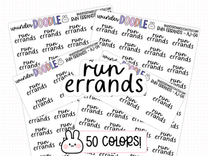 Run Errands Planner Stickers | AJ-04