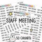 Staff Meeting Planner Stickers | AW-14