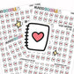 Heart Notebook Planner Stickers | IC-145