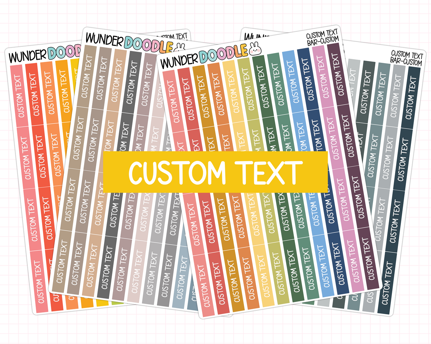 Custom Text Planner Stickers | BAR-CB-CUSTOM
