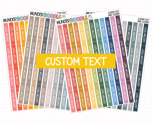 Custom Text Planner Stickers | BAR-CB-CUSTOM
