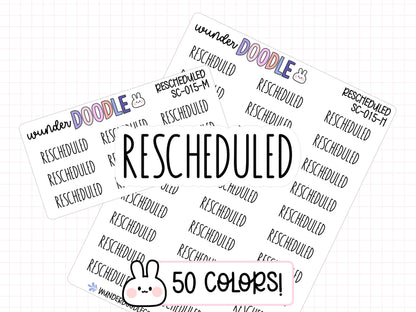 Rescheduled Planner Stickers | SC-015