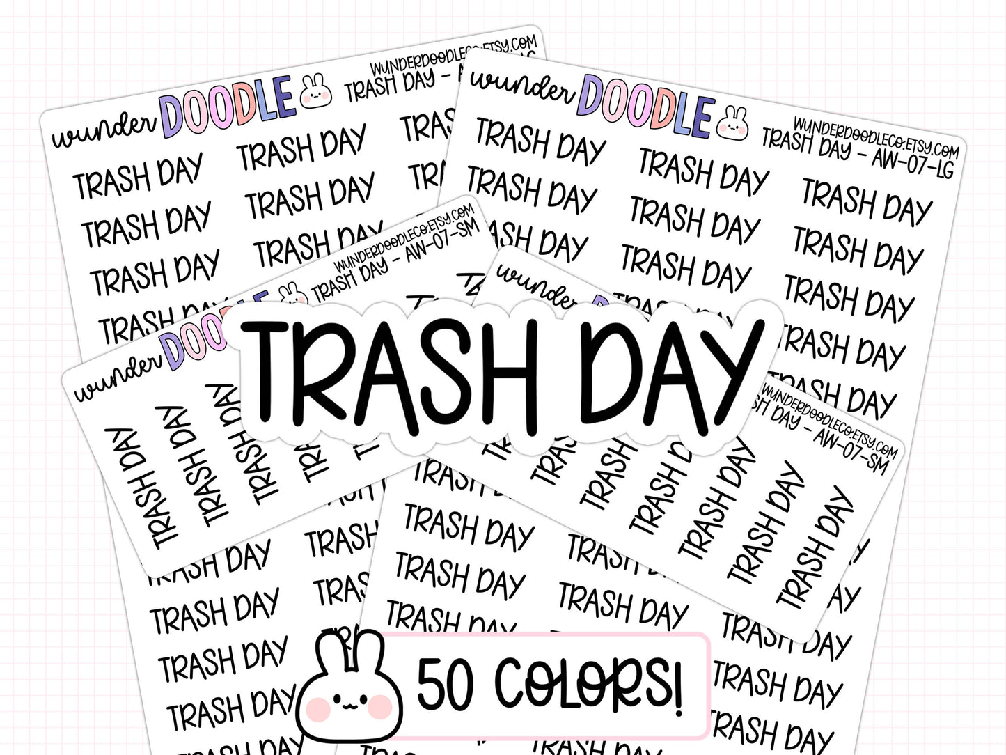 Trash Day Planner Stickers | AW-07