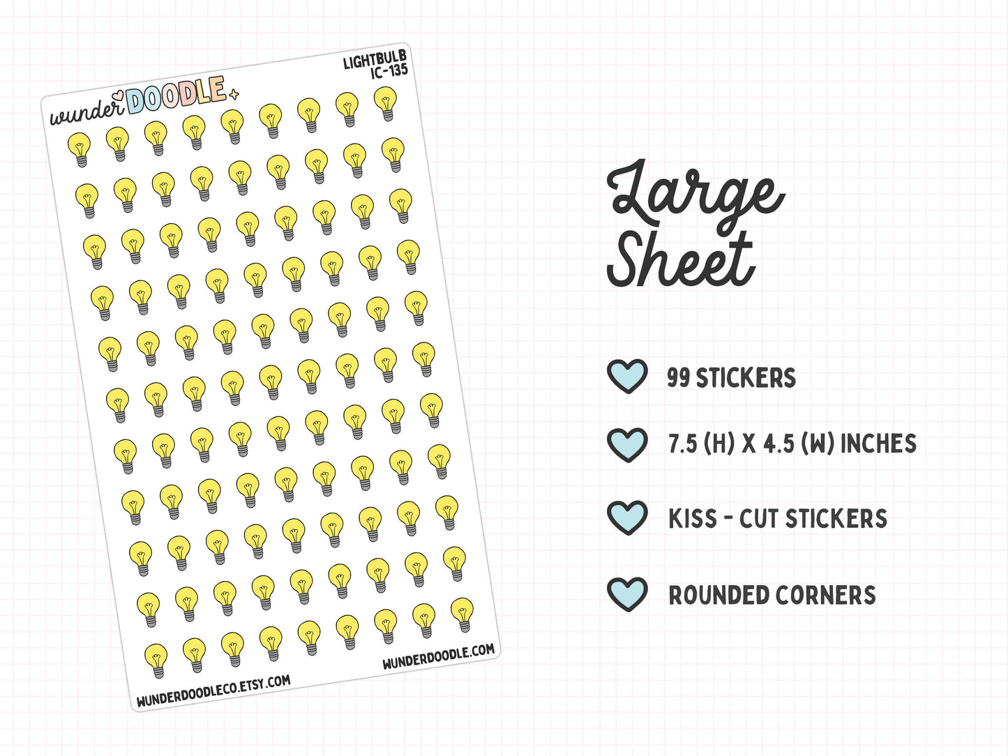 Lightbulb Planner Stickers | IC-135