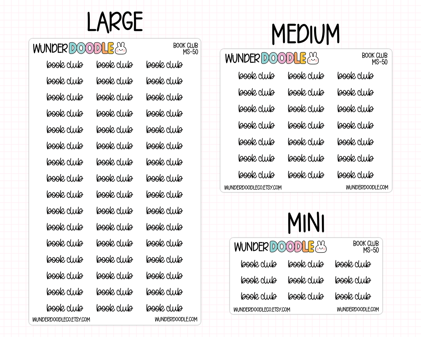 Book Club Planner Stickers | MS-50