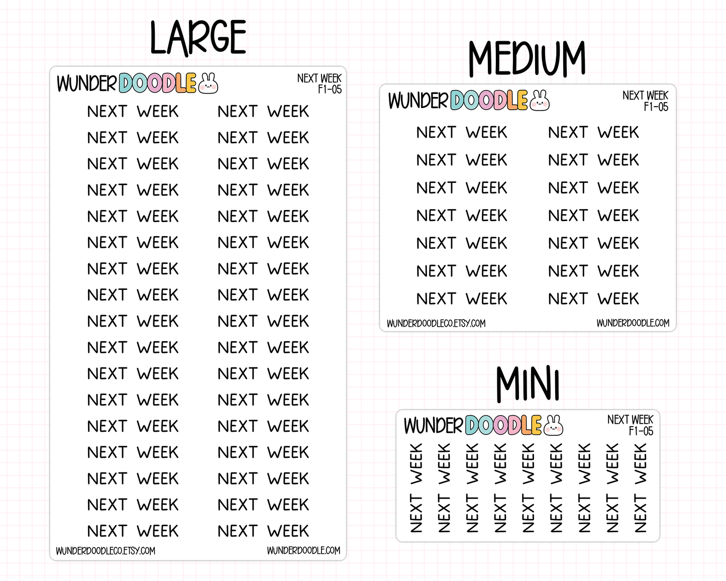 Next Week Planner Stickers | F1-05