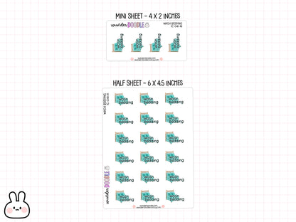 Wash Bedding Planner Stickers | IC-041