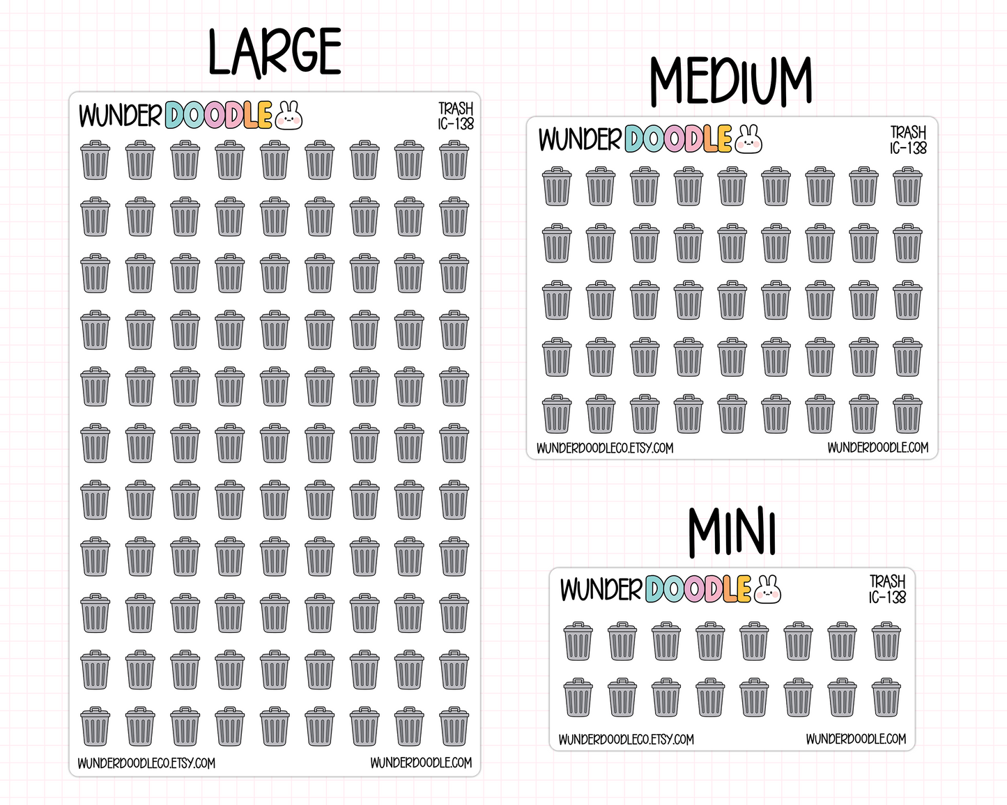 Trash Planner Stickers | IC-138