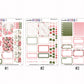 Pink Rose Decorative Planner Stickers | weekly planner kit