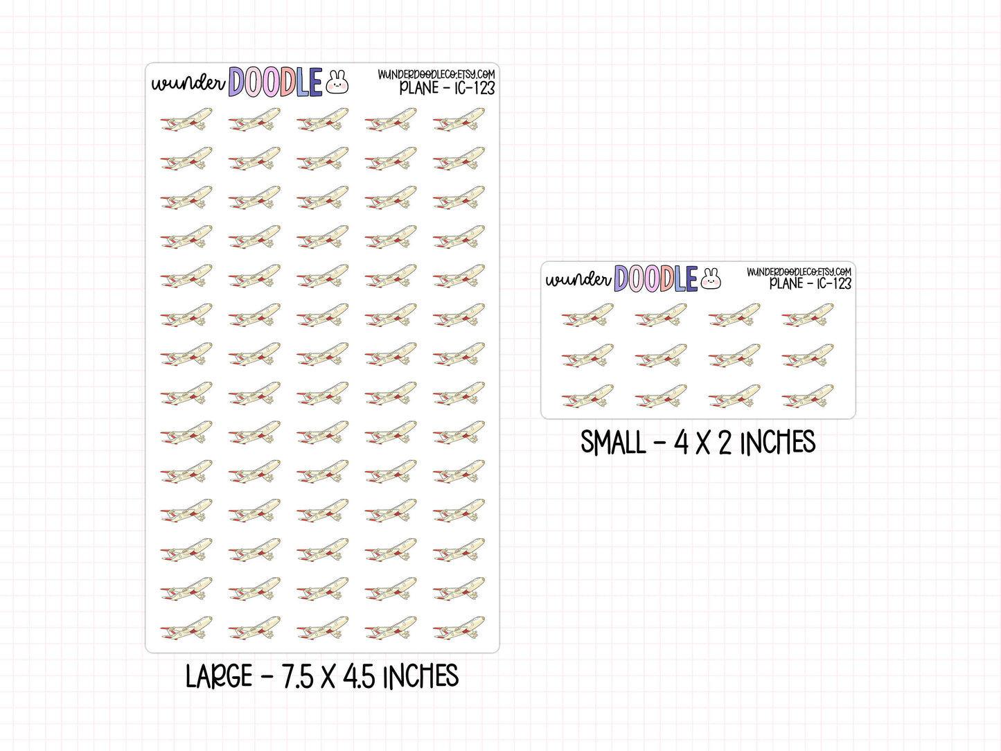 Airplane Planner Stickers | IC-123