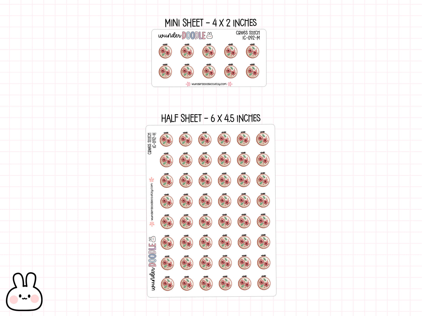 Cross Stitch Planner Stickers | IC-092