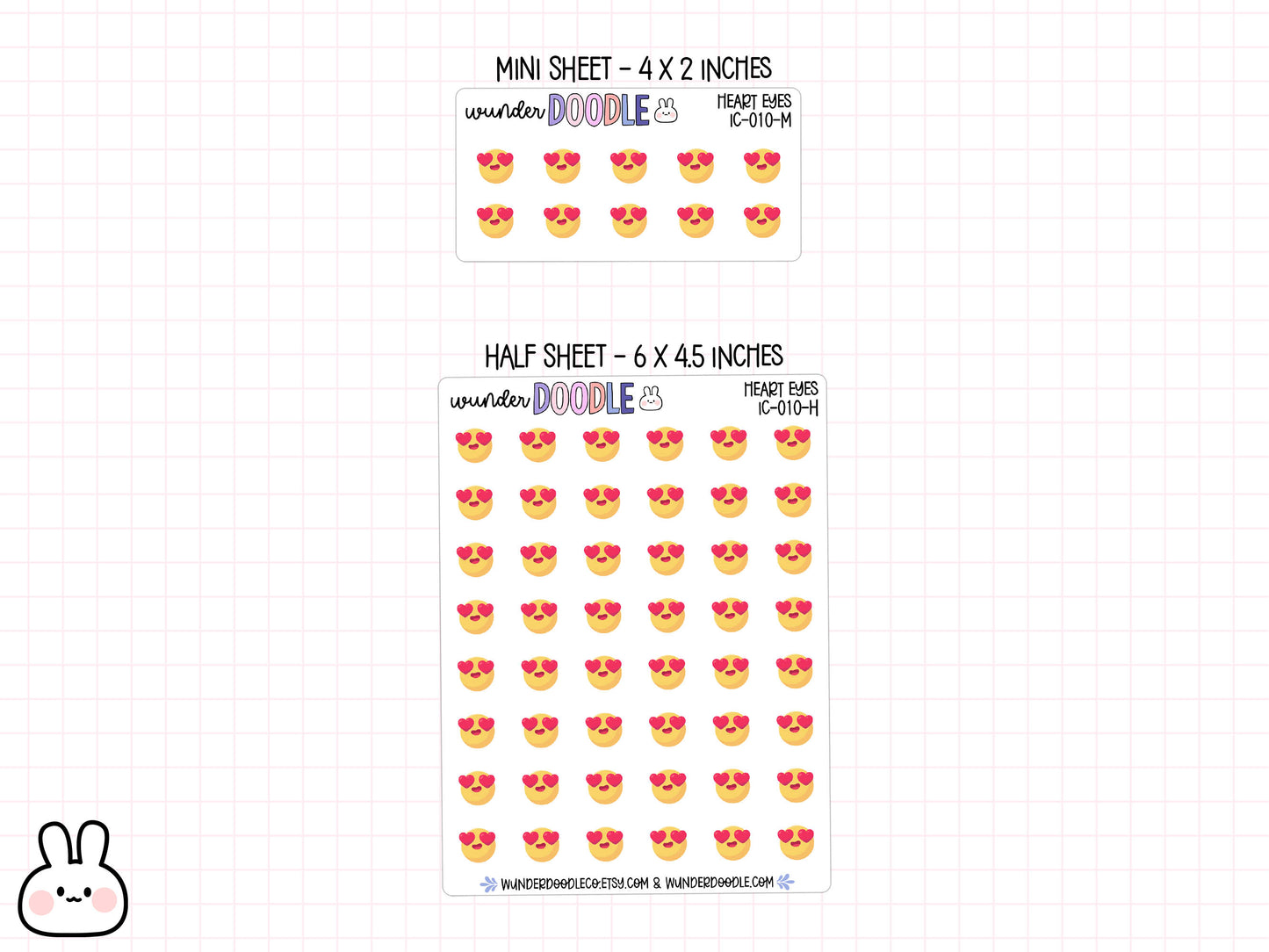 Heart Eyes Planner Stickers | IC-010