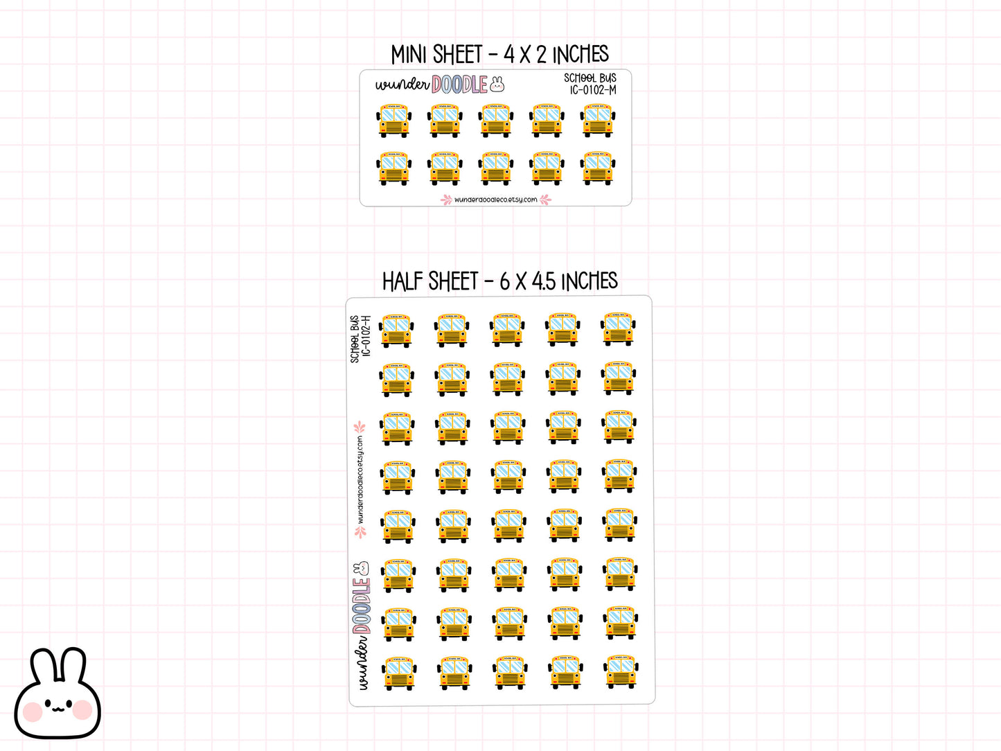 School Bus Planner Stickers | IC-0102