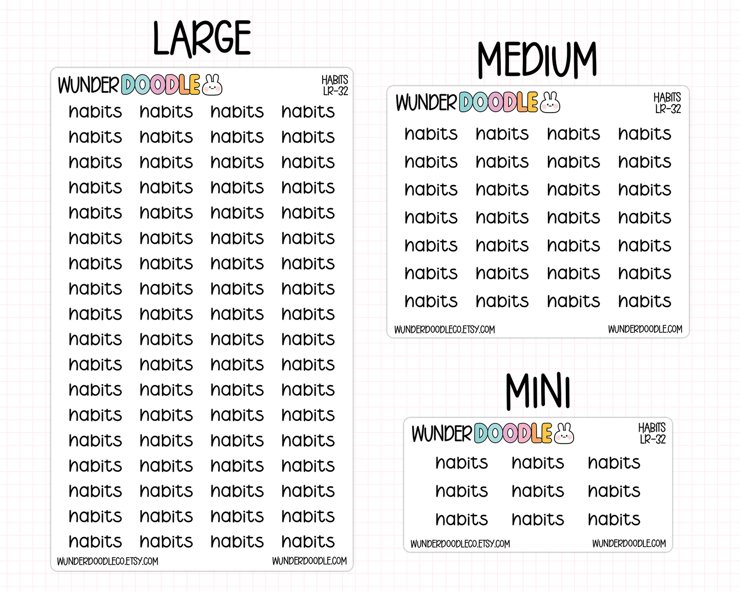 Habits Planner Stickers | LR-32