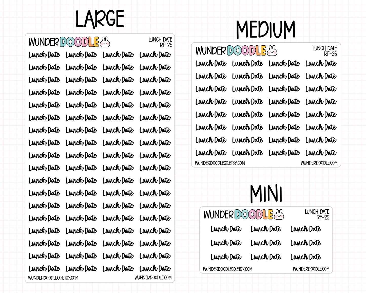 Lunch Date Planner Stickers | RF-25