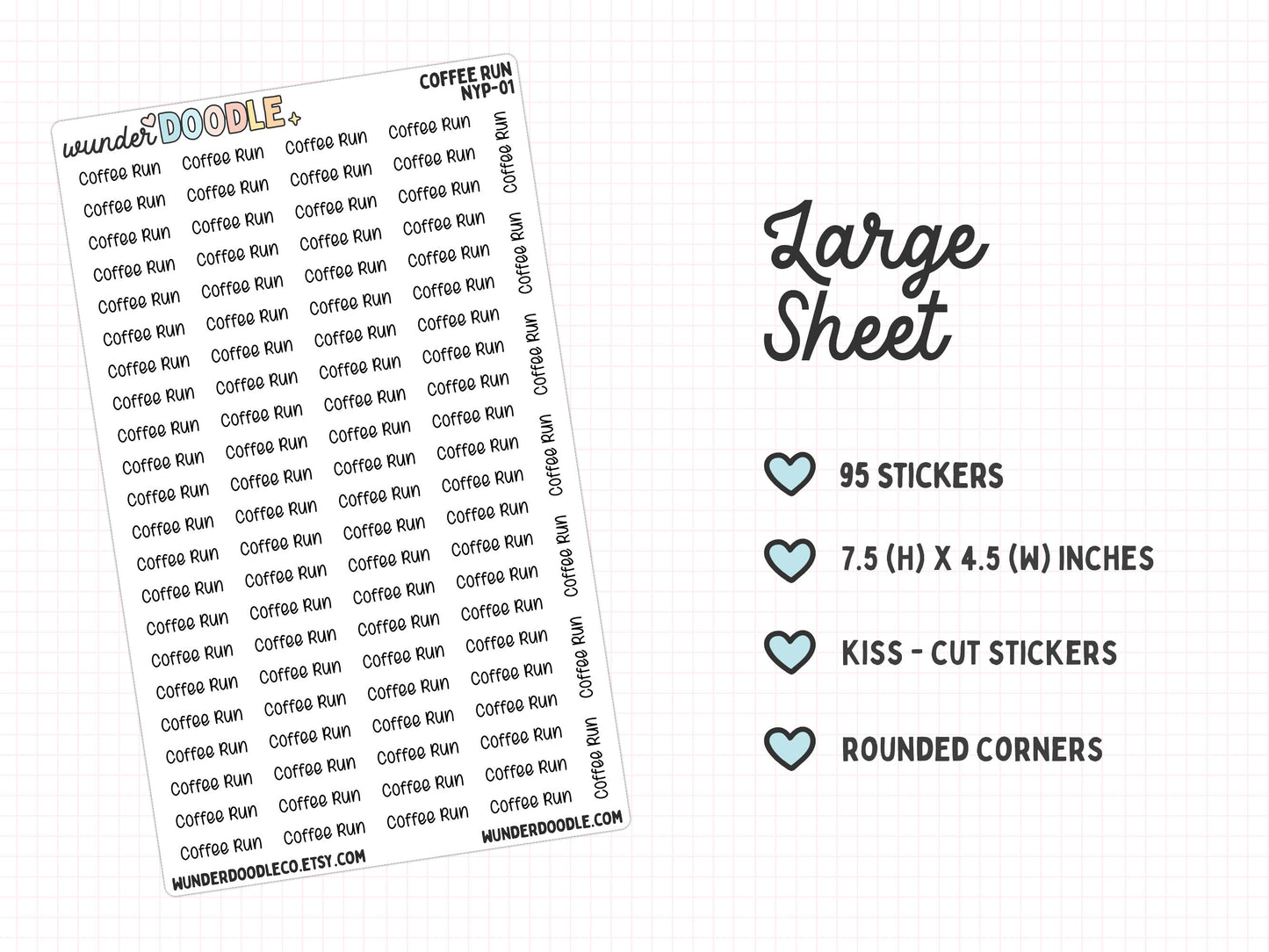 Coffee Run Planner Stickers | NYP-01