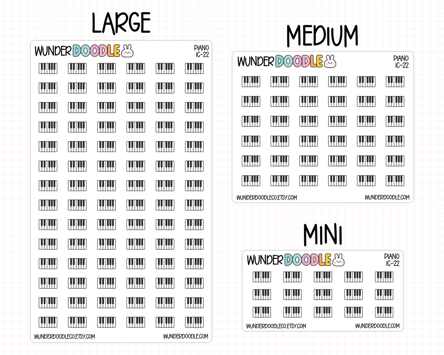 Piano Planner Stickers | IC-22