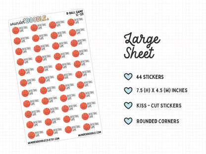 Basketball Game Planner Stickers | IC-129