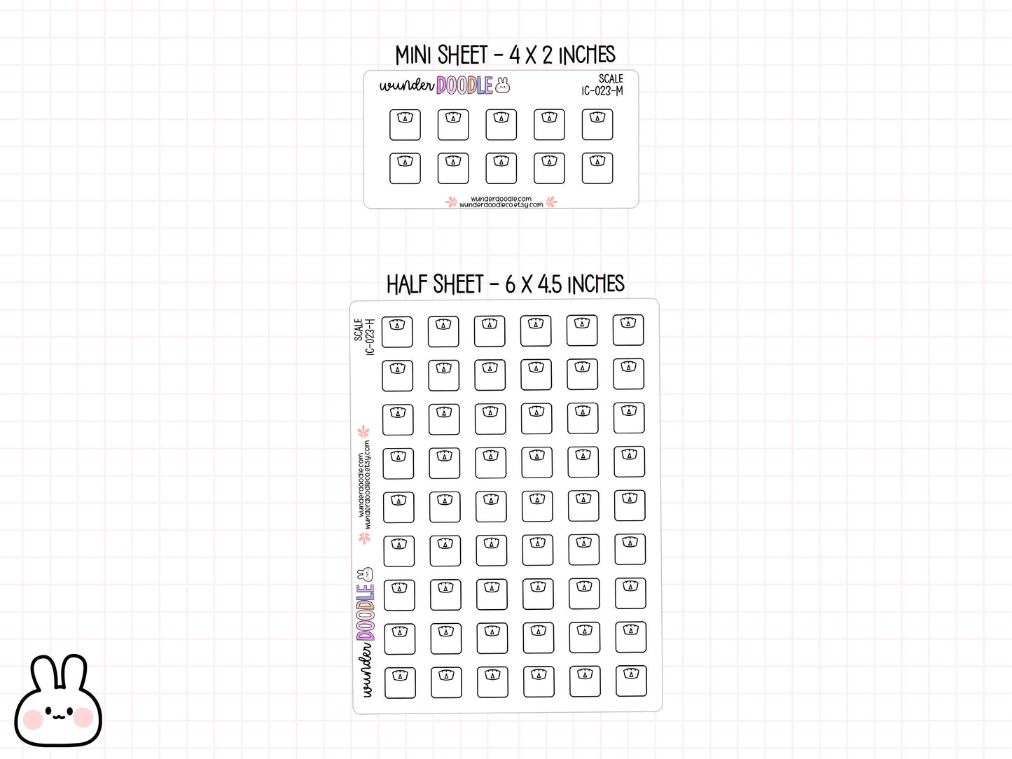 Scale Planner Stickers | IC-023