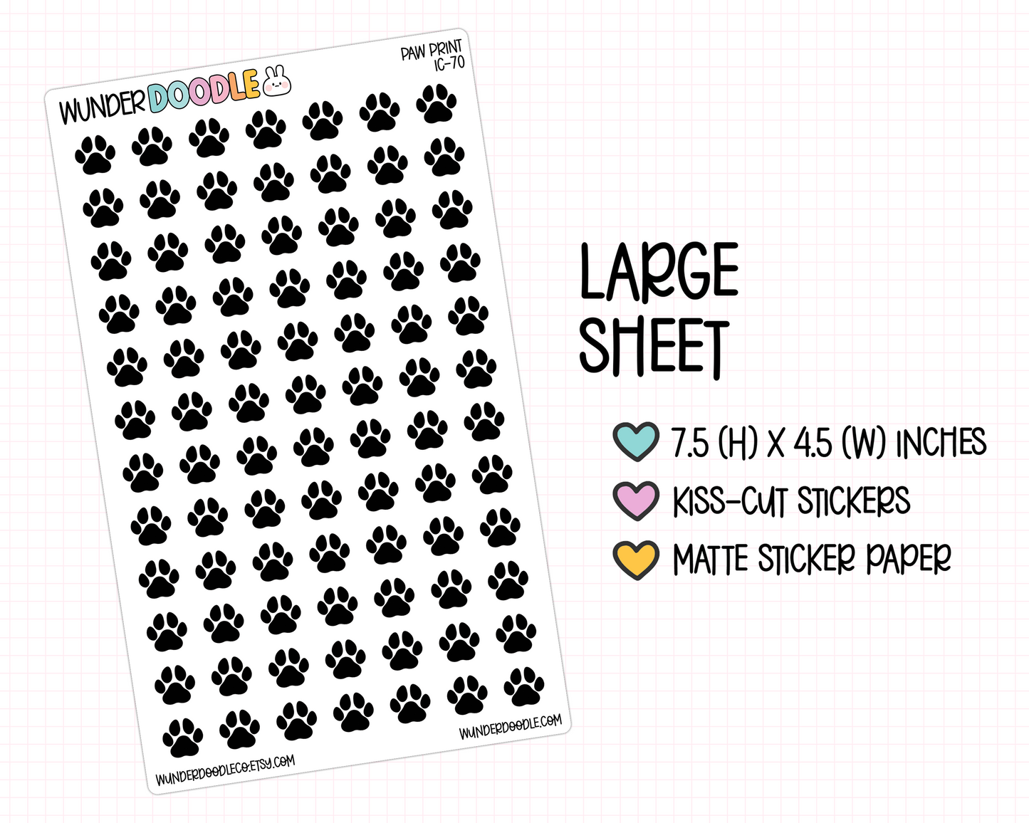 Paw Print Planner Stickers | IC-70