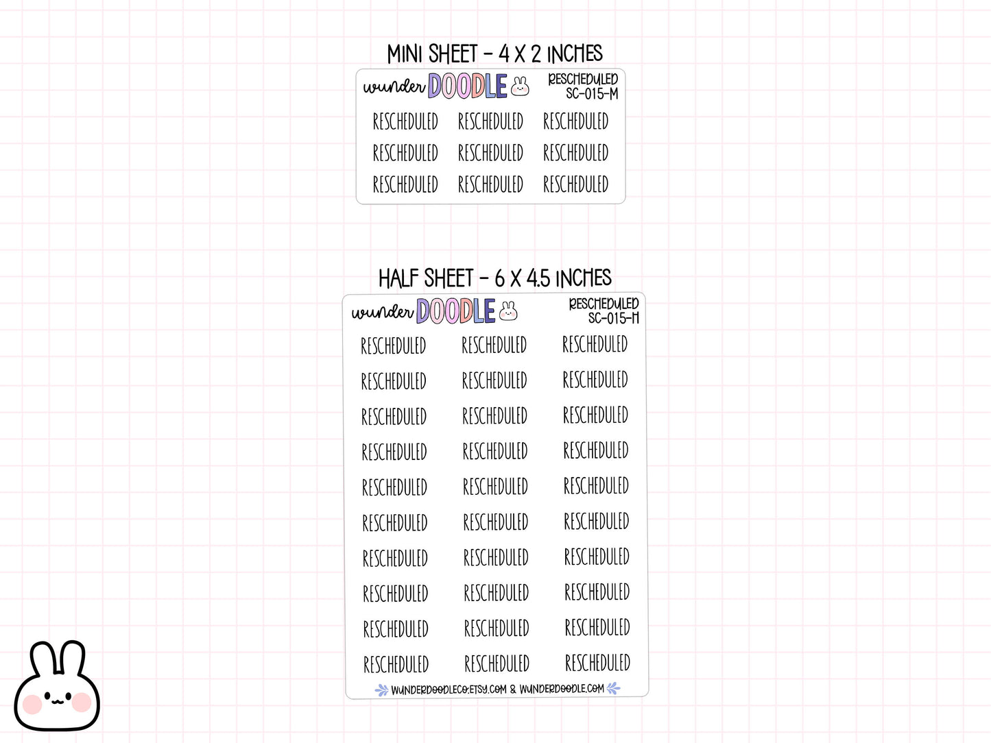 Rescheduled Planner Stickers | SC-015