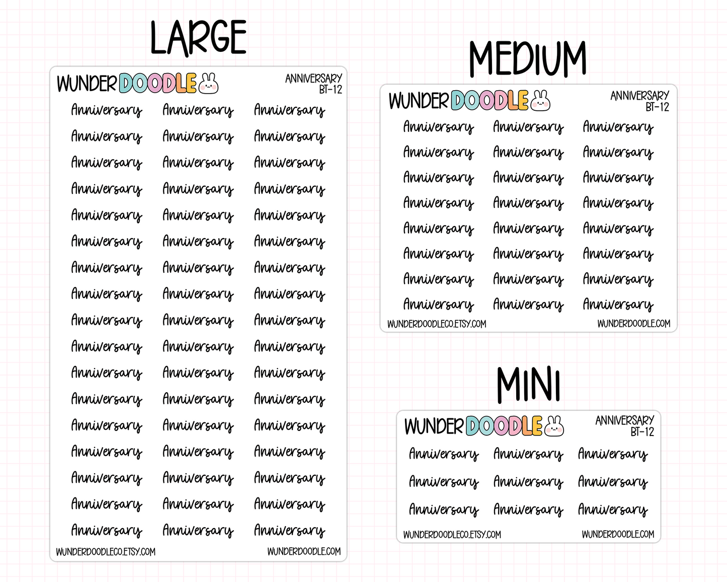Anniversary Planner Stickers | BT-12