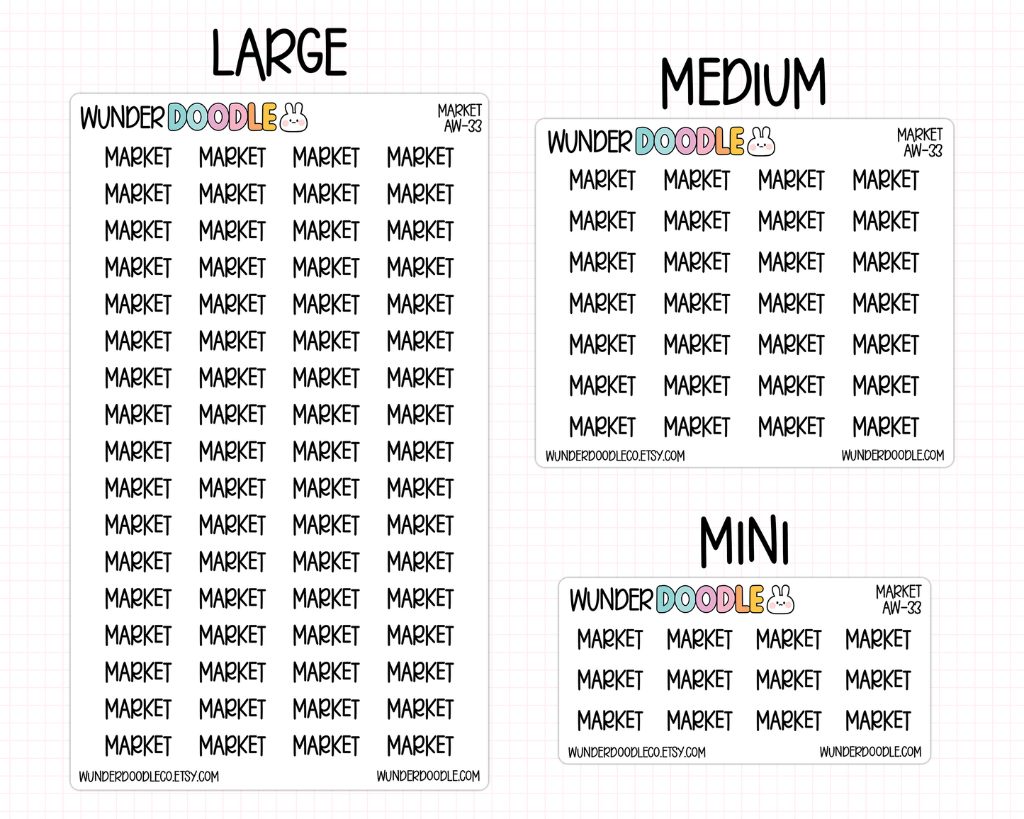 Market Planner Stickers | AW-33