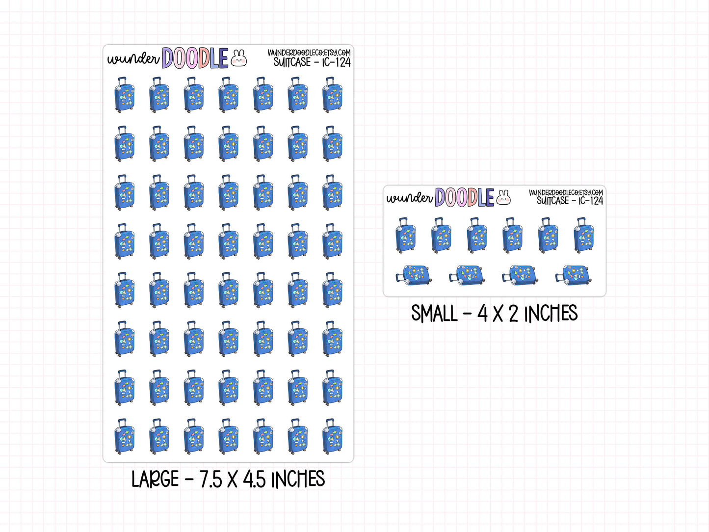 Suitcase Planner Stickers | IC-124