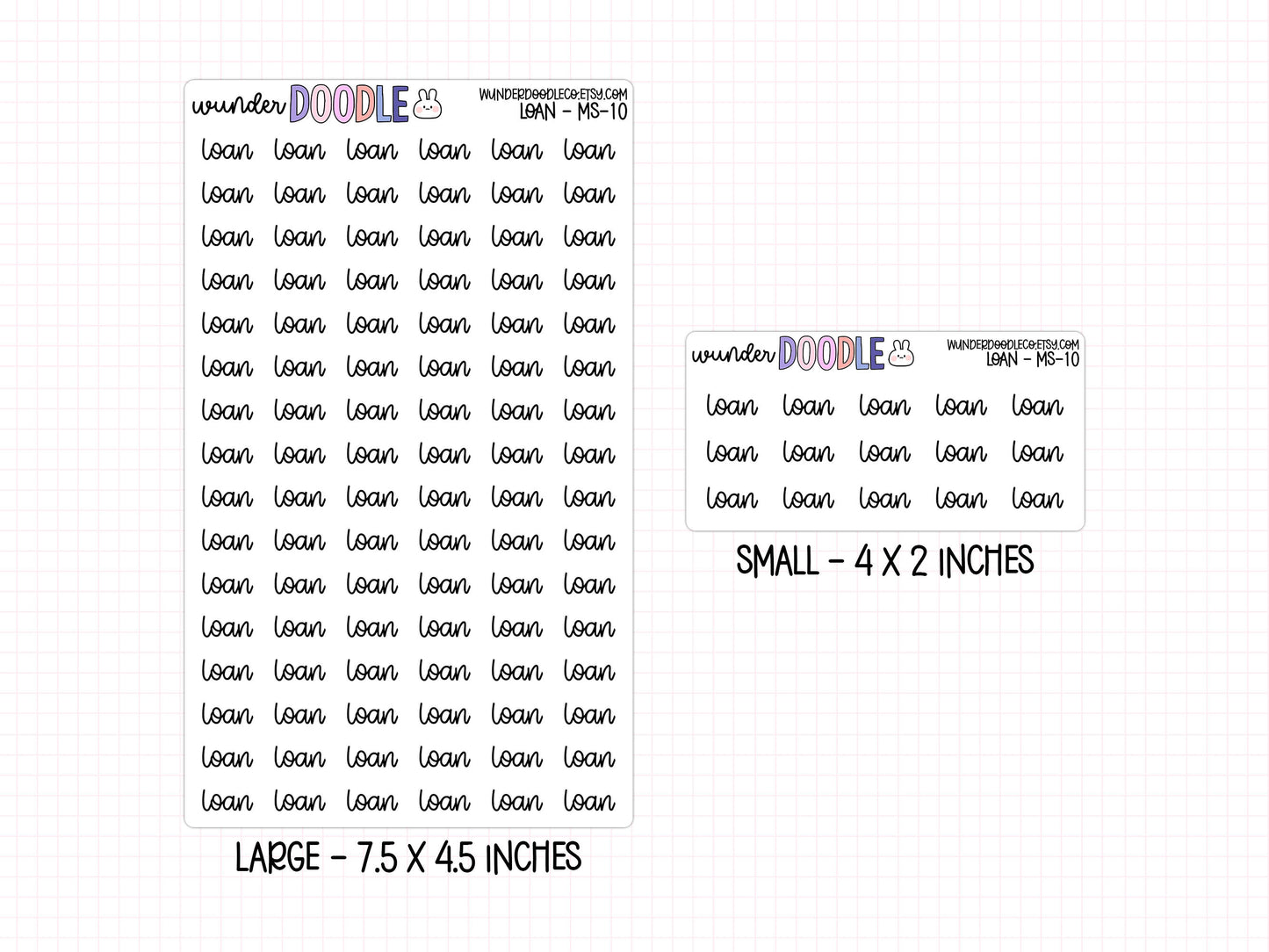 Loan Planner Stickers | MS-010