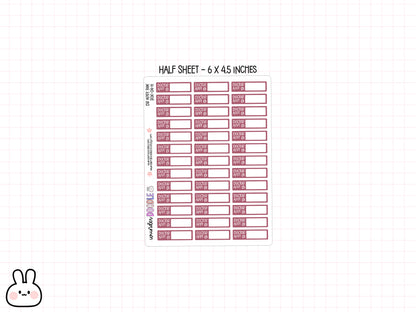 Doctor Appt Planner Stickers | BOX-04