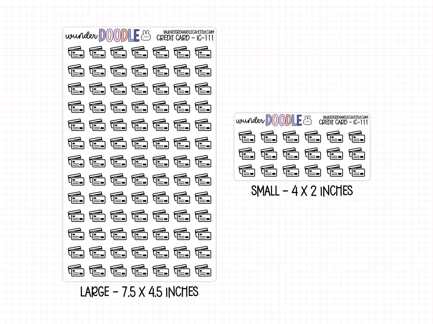 Credit Card Planner Stickers | IC-0111