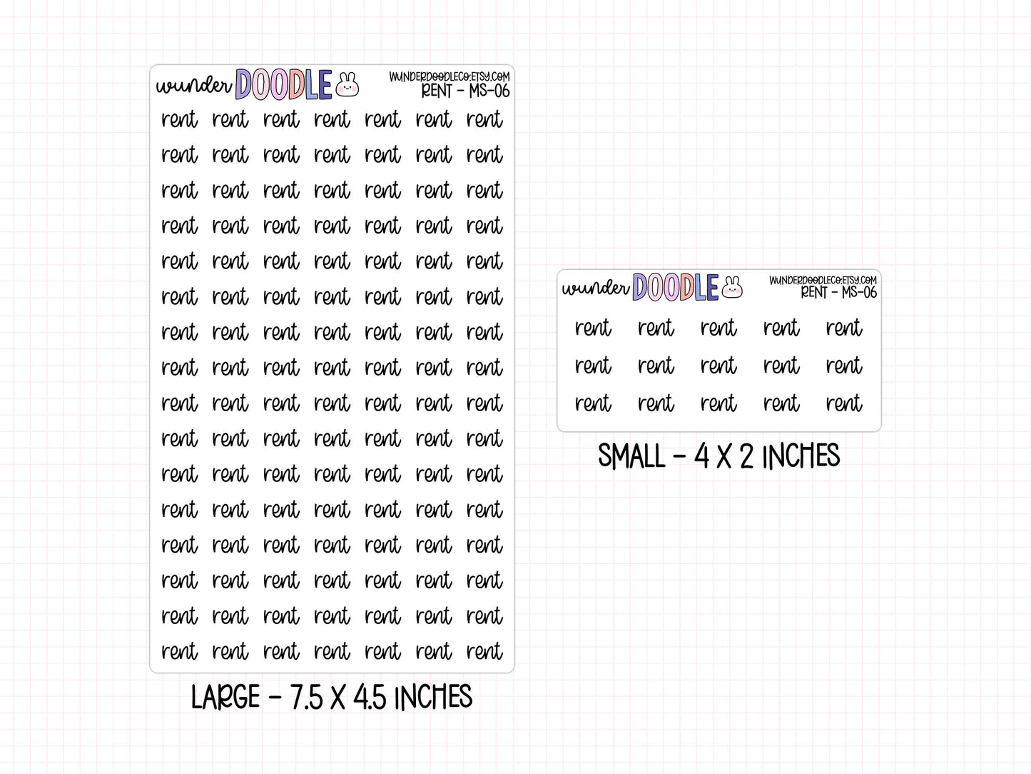 Rent Planner Stickers | MS-06