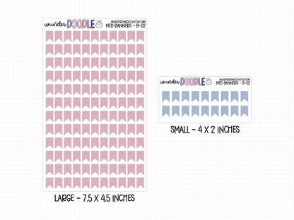 Medium Banner Planner Stickers | B-02