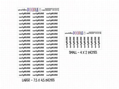 Early Release Planner Stickers | KS-012