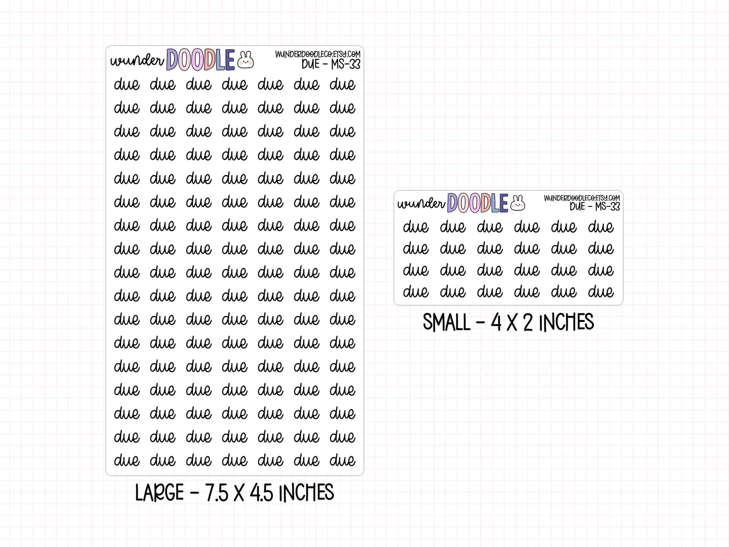 Due Planner Stickers | MS-33