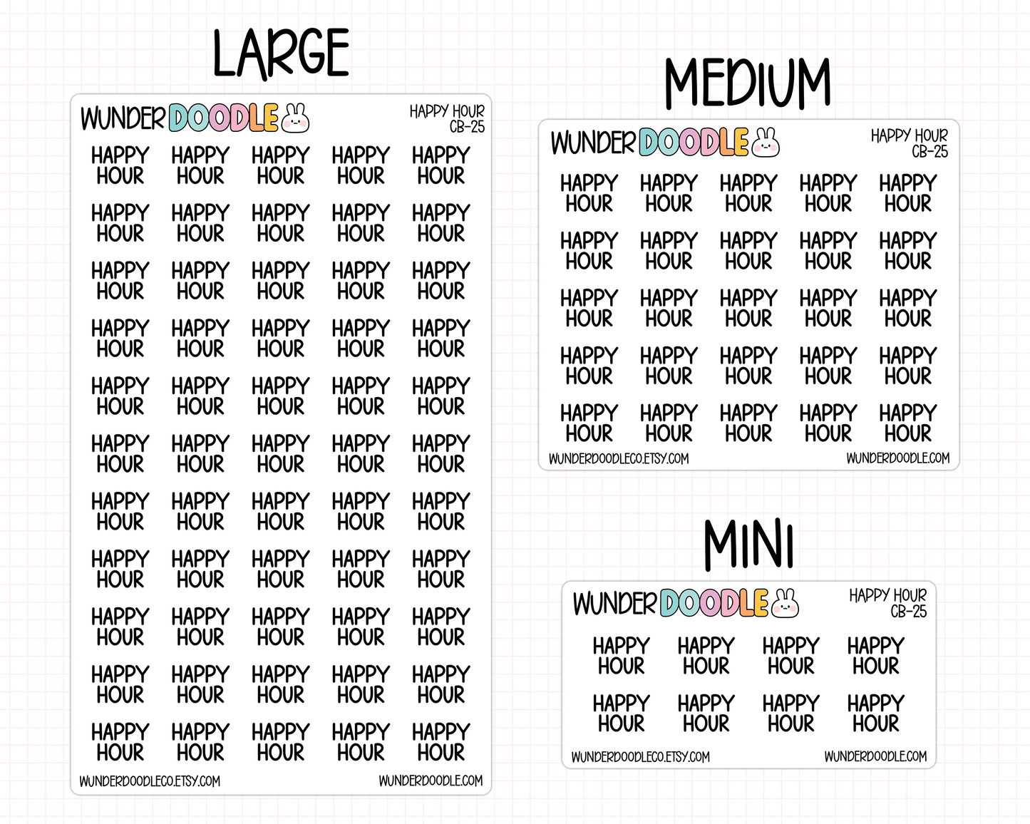 Happy Hour Planner Stickers | CB-25
