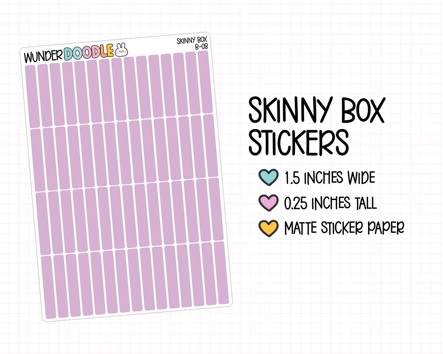 Skinny Box Planner Stickers | B-08