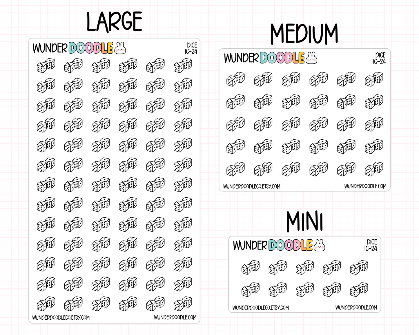 Dice Planner Stickers | IC-24