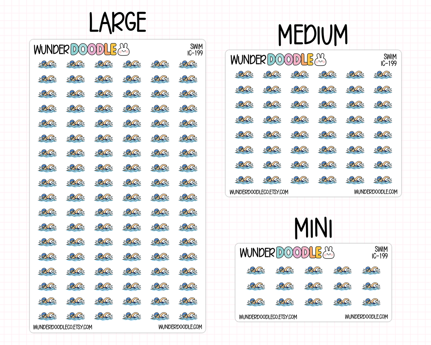 Swim Planner Stickers | IC-199