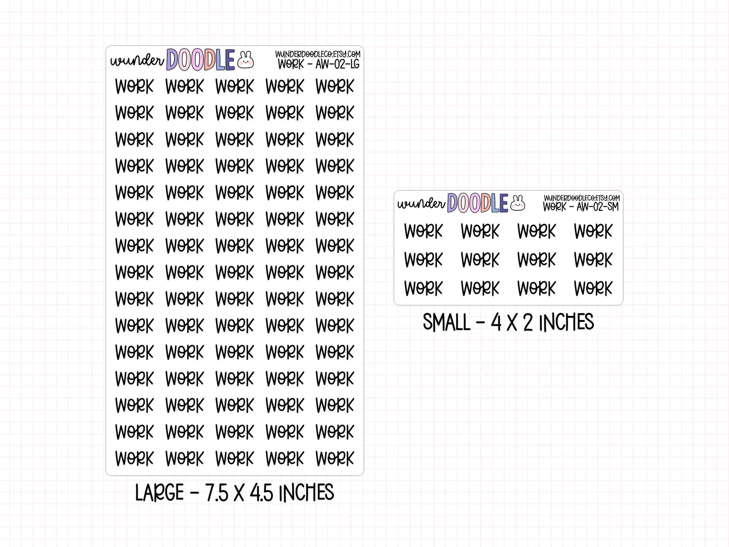 Work Planner Stickers | AW-02